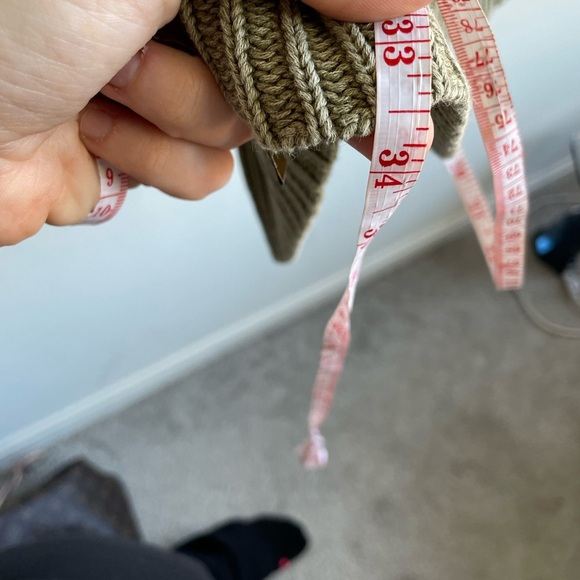 Free People|| Linen Flyaway Knit Green Cardigan. Size XS - Picture 7 of 8